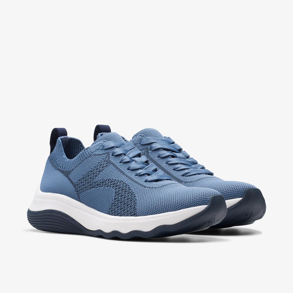 Blue Clarks Women's Circuit Tie Sneakers | 207LNDAKW