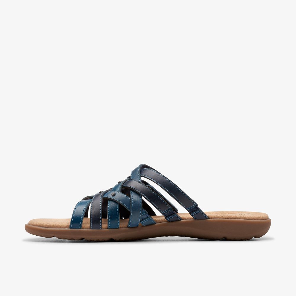 Blue Clarks Women's Elizabelle Rio Flat Sandals | 608MLWYRU