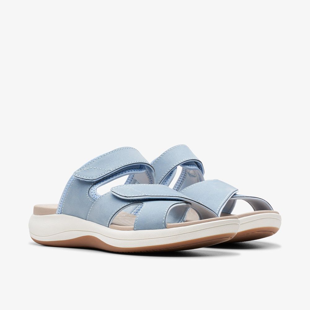 Blue Clarks Women's Mira Ease Flat Sandals | 865NJSWTI