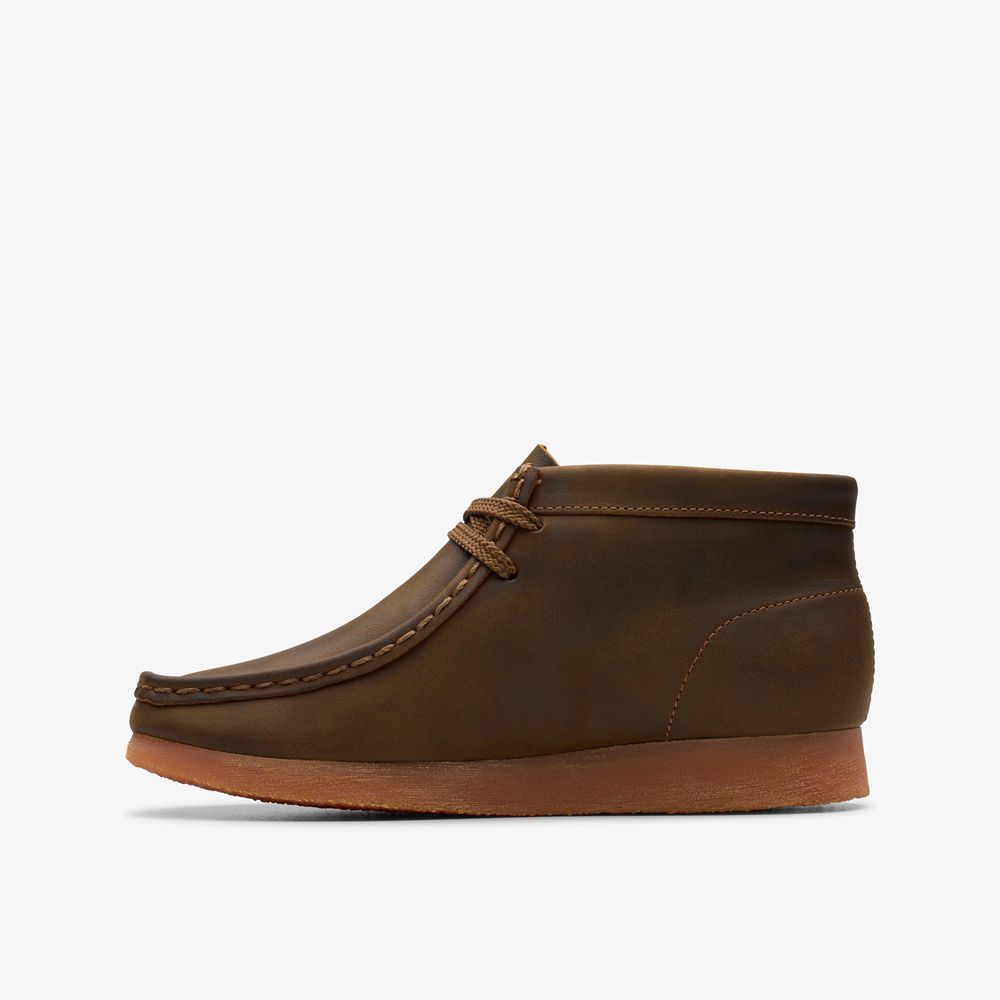 Brown Clarks Kids Wallabee Older Boots | 298ZBYXKF