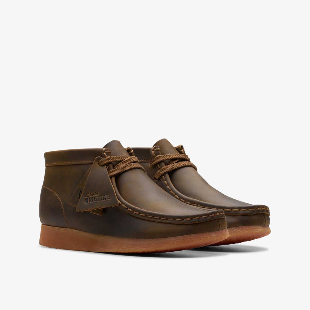 Brown Clarks Kids Wallabee Older Boots | 298ZBYXKF