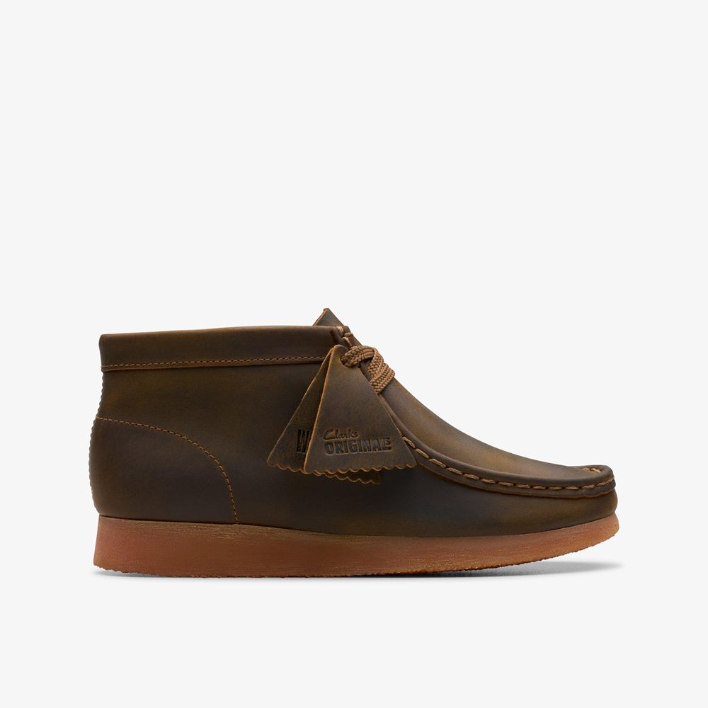 Brown Clarks Kids Wallabee Older Boots | 298ZBYXKF