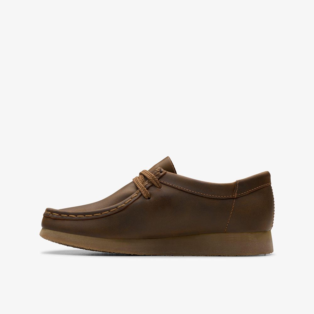 Brown Clarks Kids Wallabee Older Sneakers | 364ZRANPY