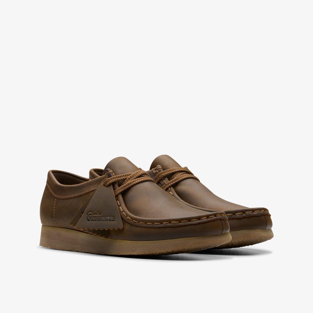 Brown Clarks Kids Wallabee Older Sneakers | 364ZRANPY