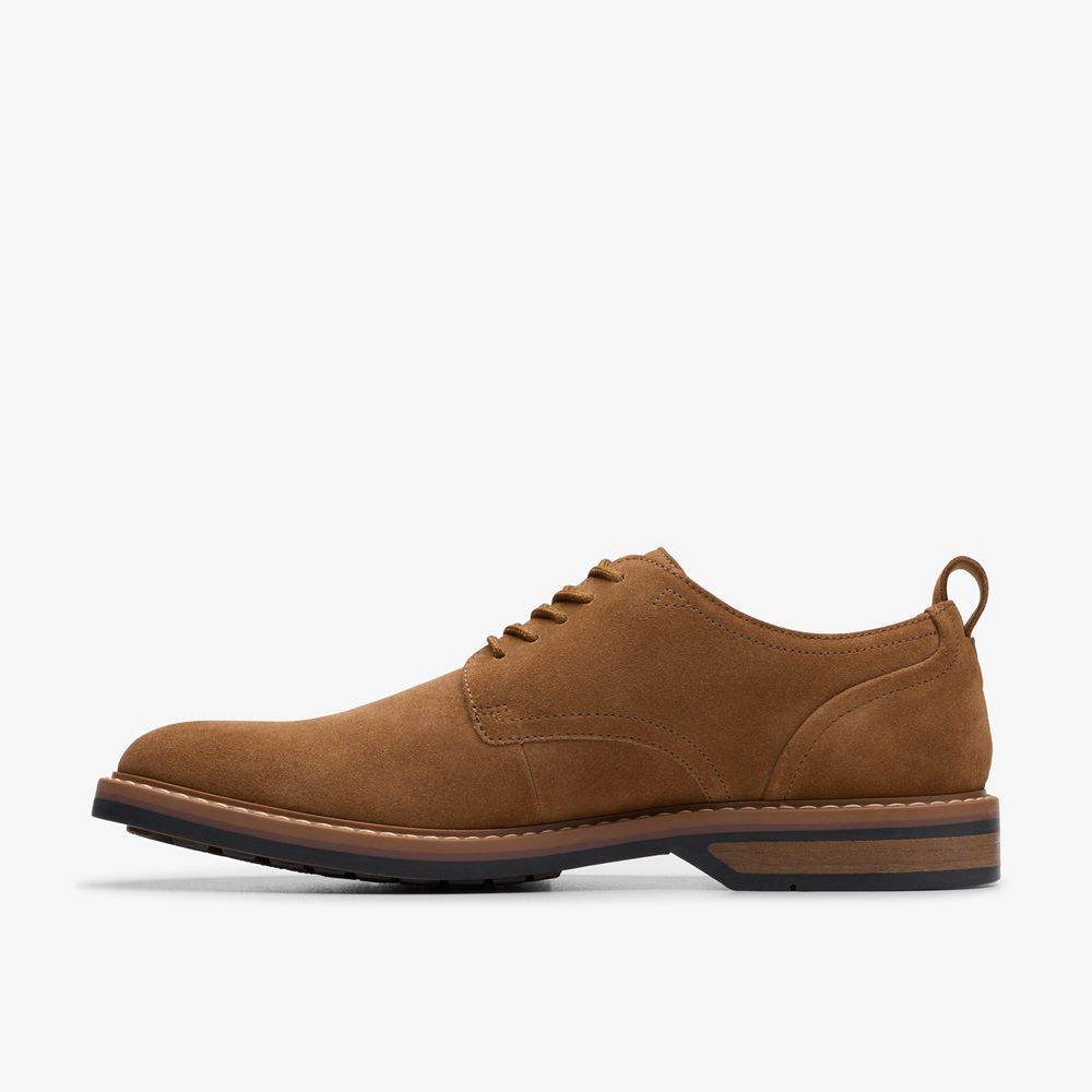 Brown Clarks Men's Aldwin Lace Oxfords | 524WGCFKL