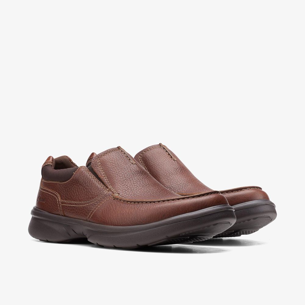 Brown Clarks Men's Bradley Free Loafers | 369DQELNH