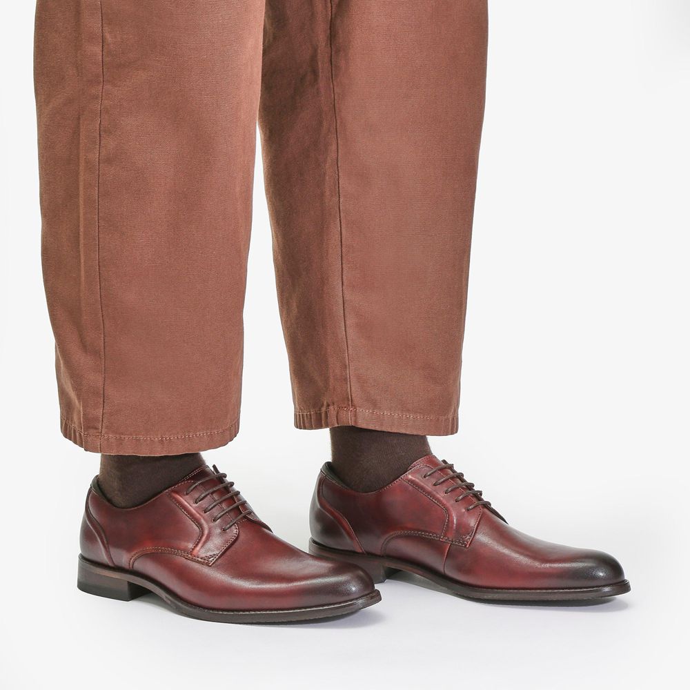 Brown Clarks Men's Craft Arlo Lace Oxfords | 761AUNMTR