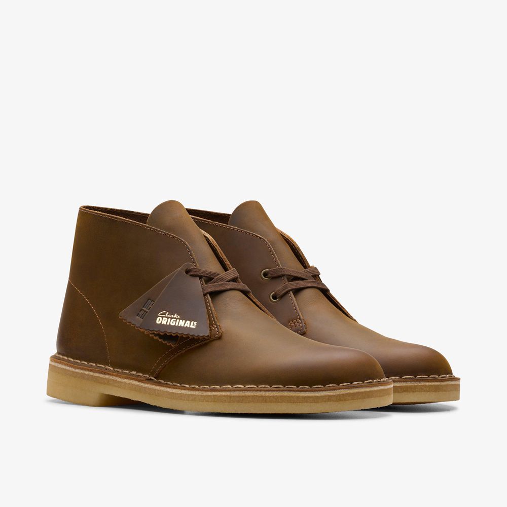 Brown Clarks Men's Desert Boots | 873DEMNCR