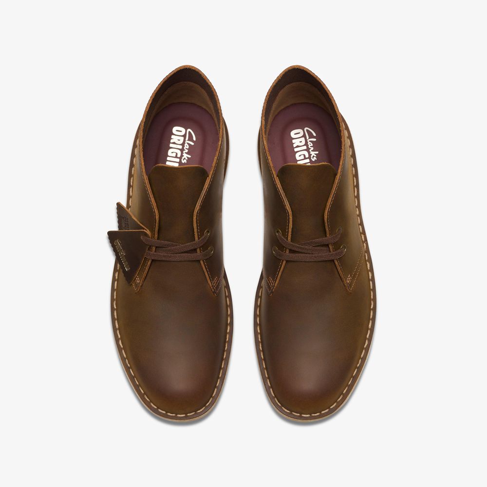 Brown Clarks Men's Desert Boots | 873DEMNCR