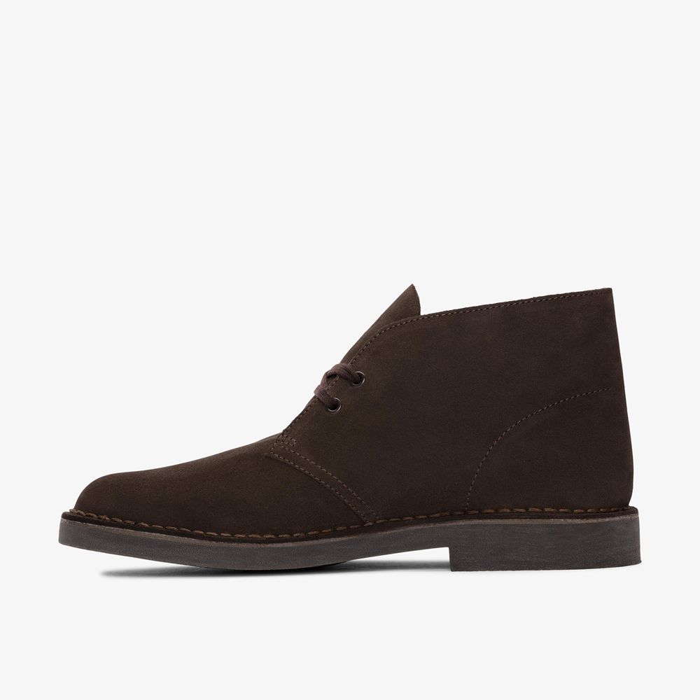 Brown Clarks Men's Desert Evo Boots | 417FKLCIX