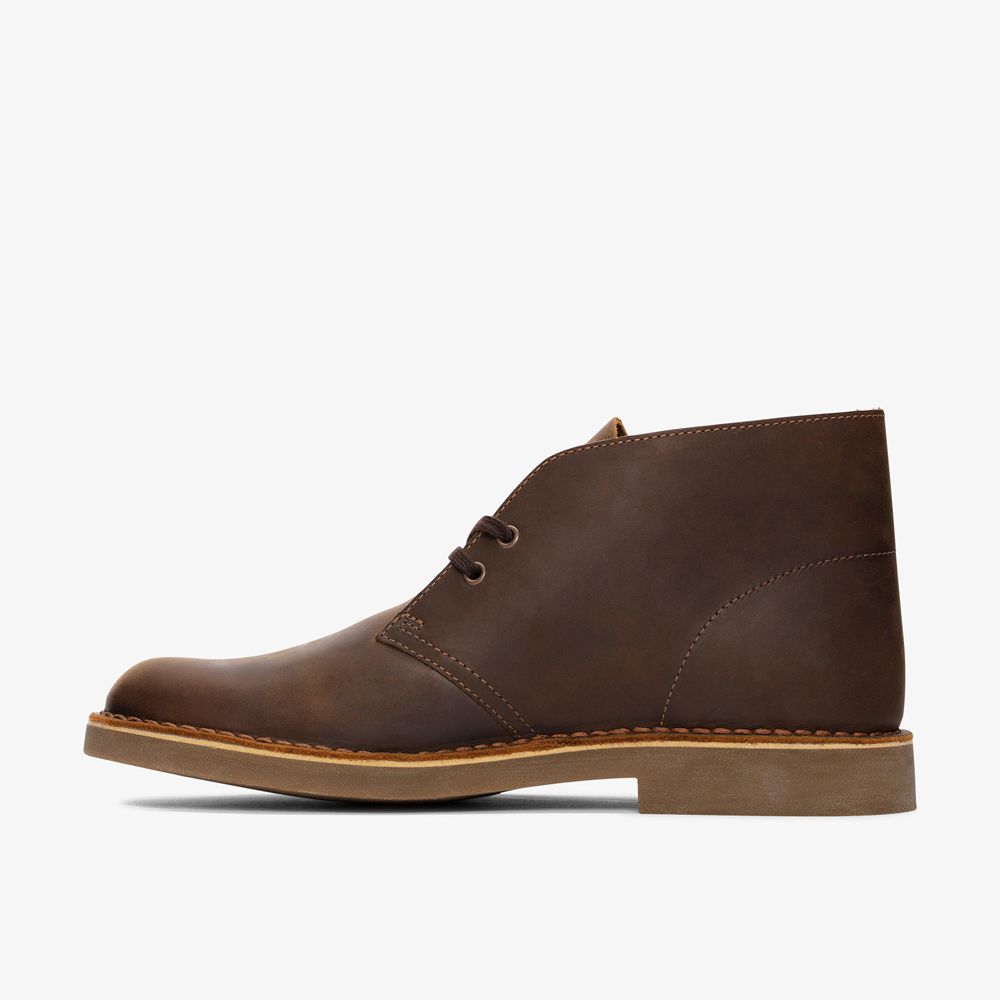 Brown Clarks Men's Desert Evo Boots | 923PXMCAH