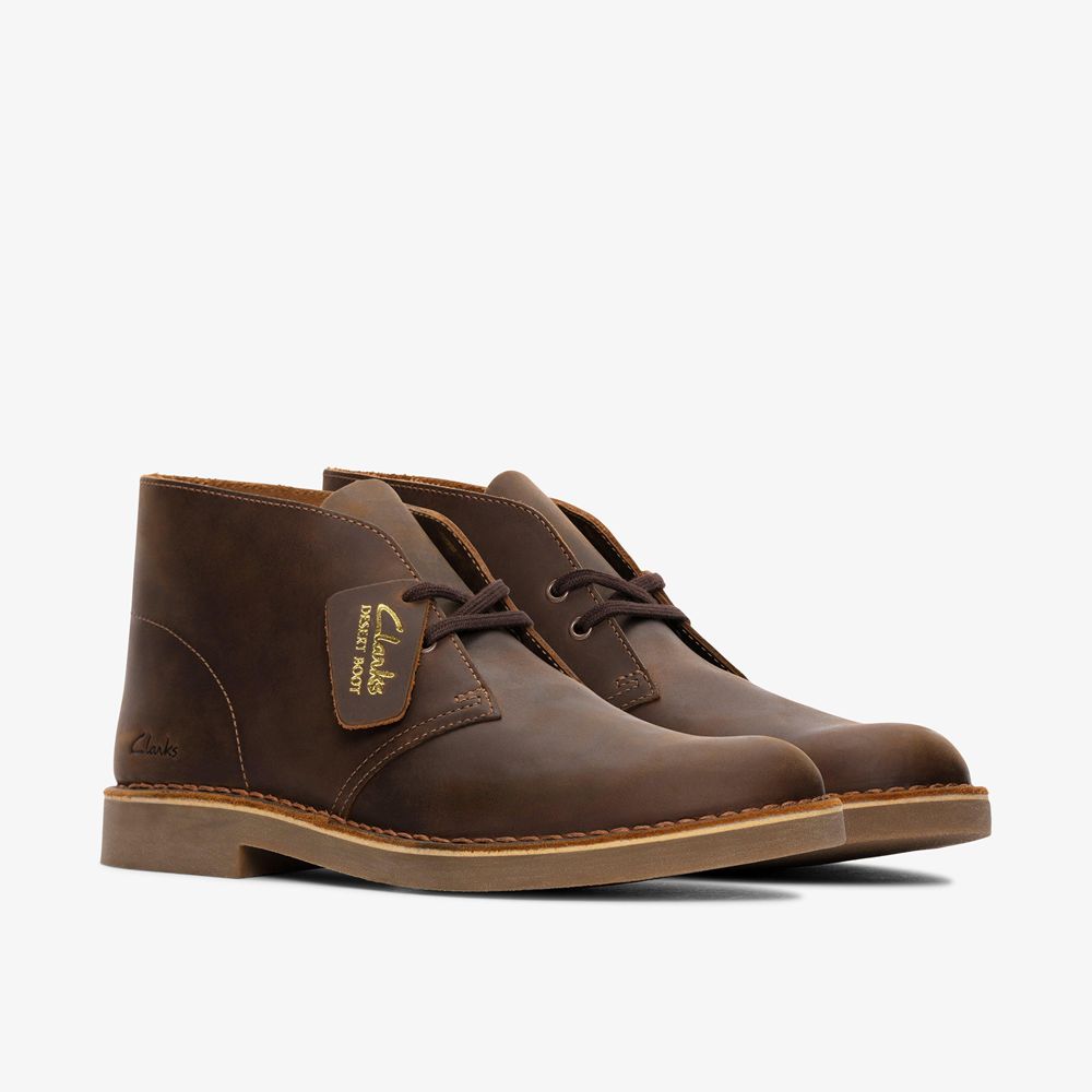 Brown Clarks Men's Desert Evo Boots | 923PXMCAH