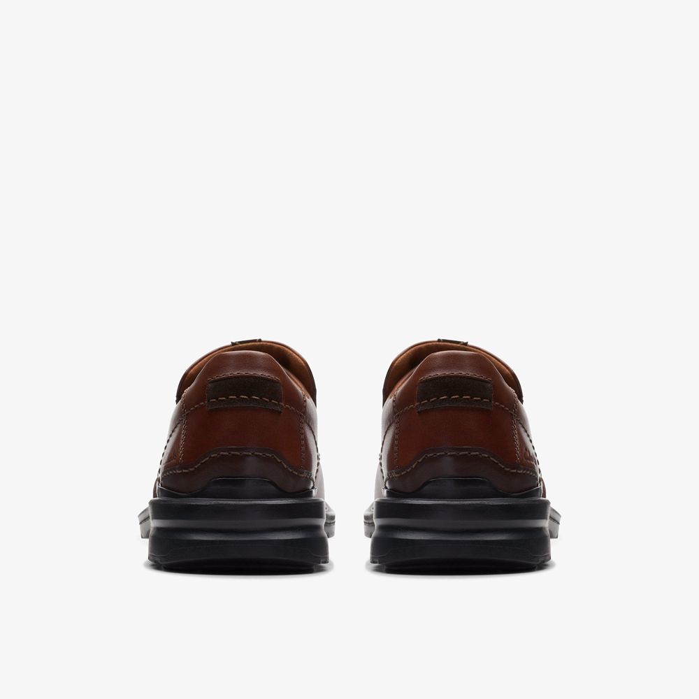 Brown Clarks Men's Gessler Step Loafers | 015LIXQJK