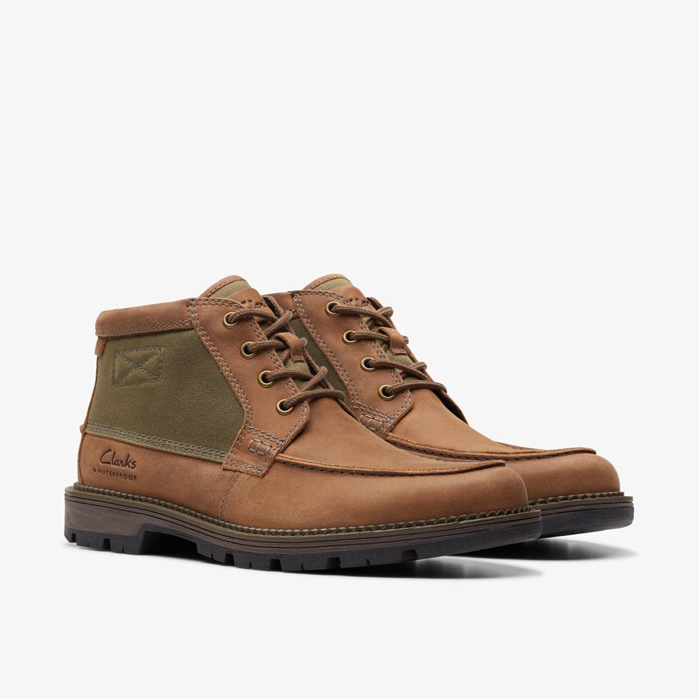 Brown Clarks Men's Maplewalk Moc Boots | 159BOZESK