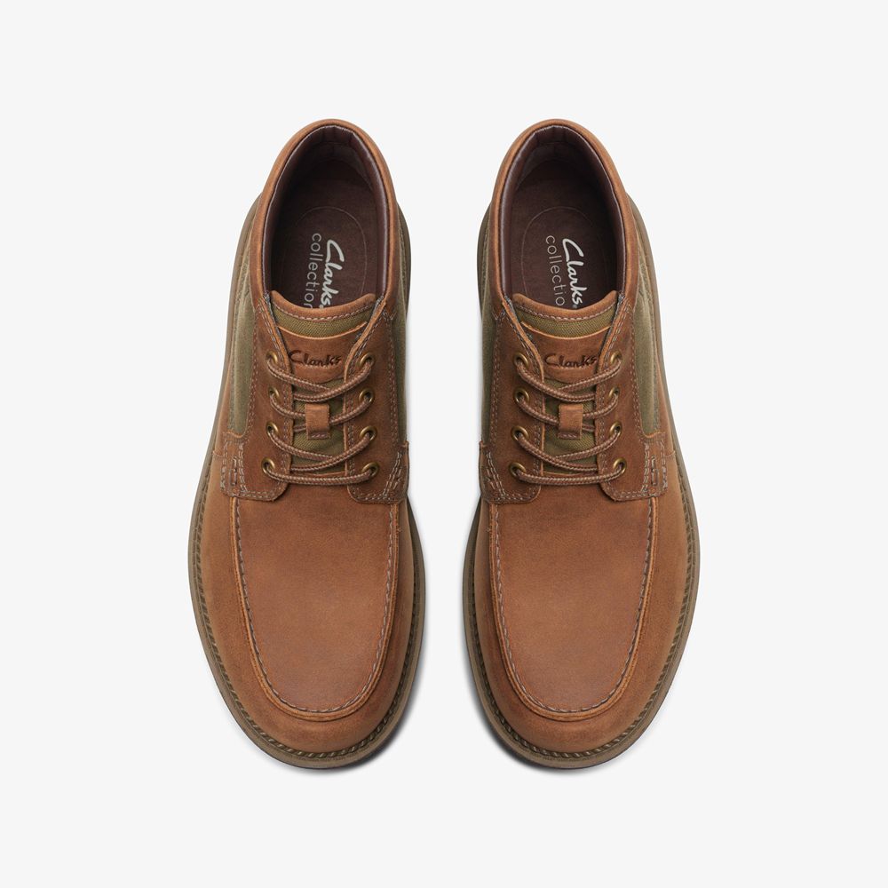 Brown Clarks Men's Maplewalk Moc Boots | 159BOZESK