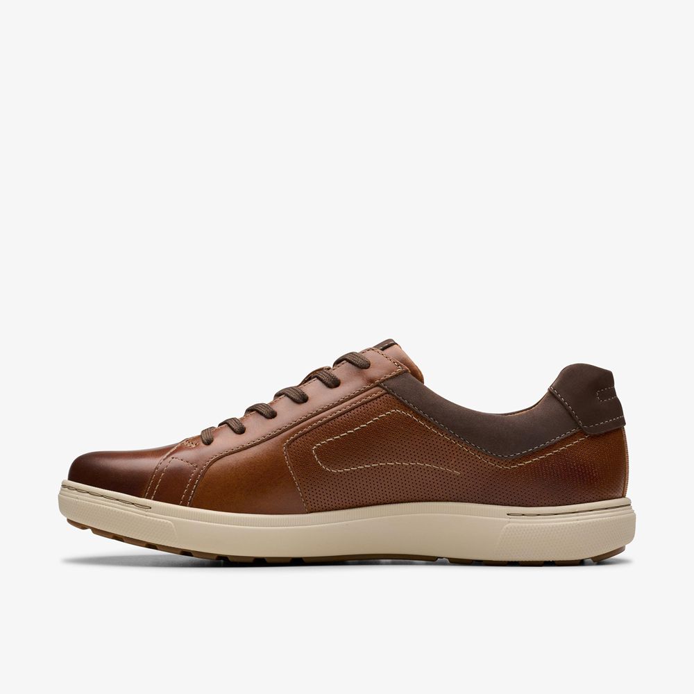 Brown Clarks Men's Mapstone Lace Sneakers | 456TAVGRW