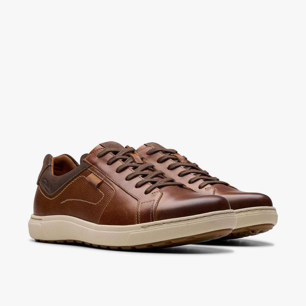 Brown Clarks Men's Mapstone Lace Sneakers | 456TAVGRW