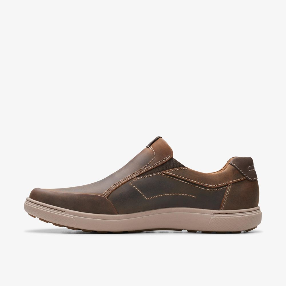 Brown Clarks Men's Mapstone Step Sneakers | 927LMYOEF