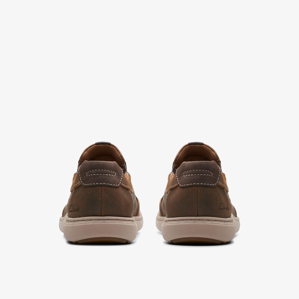 Brown Clarks Men's Mapstone Step Sneakers | 927LMYOEF