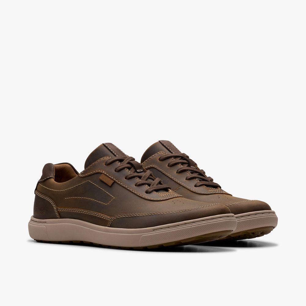 Brown Clarks Men's Mapstone Trail Sneakers | 352QHZBKA