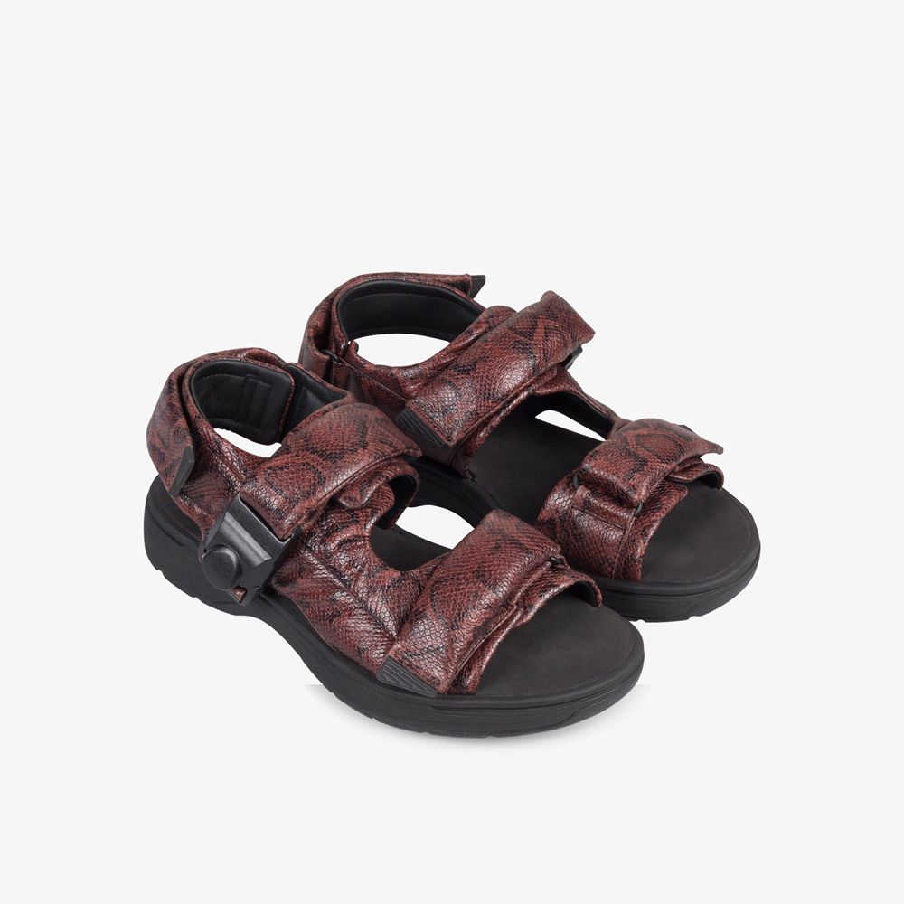 Brown Clarks Men's Martine Rose Sandal 1 Flat Sandals | 816JTPZMN