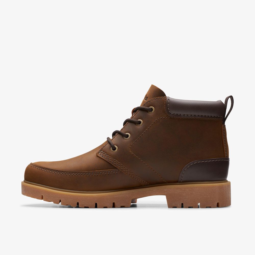 Brown Clarks Men's Rossdale Mid Boots | 309GIQSRN