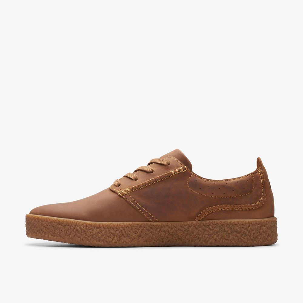 Brown Clarks Men's Streethill Lace Sneakers | 103ZNWSUQ