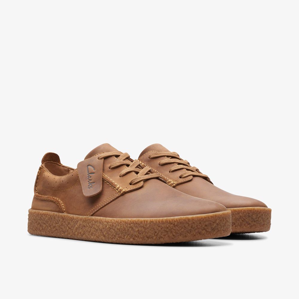 Brown Clarks Men's Streethill Lace Sneakers | 103ZNWSUQ