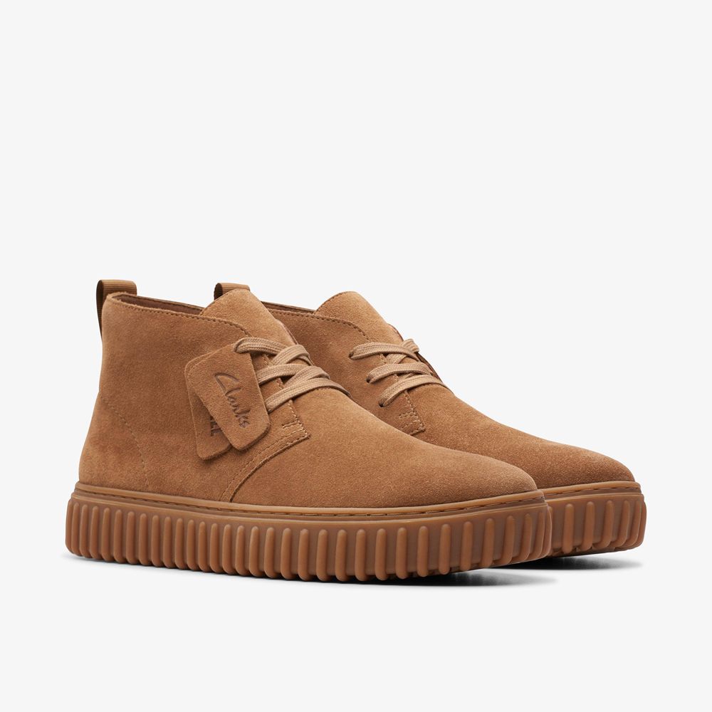 Brown Clarks Men's Torhill Desert Boots | 182XIQDFJ