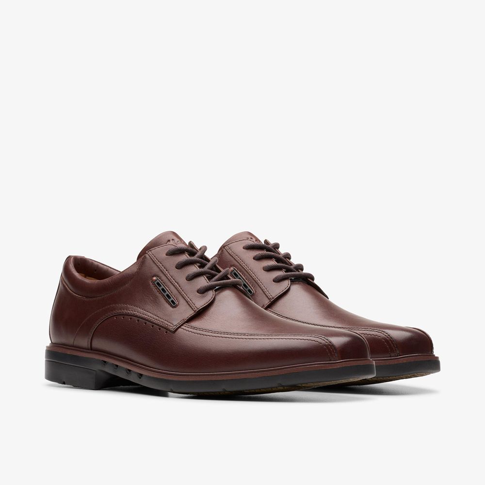 Brown Clarks Men's Un Kendric Way Oxfords | 350TEAOQG