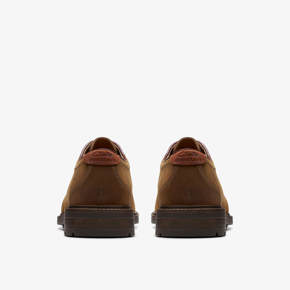 Brown Clarks Men's Un Shire Low Oxfords | 493IXCBHP