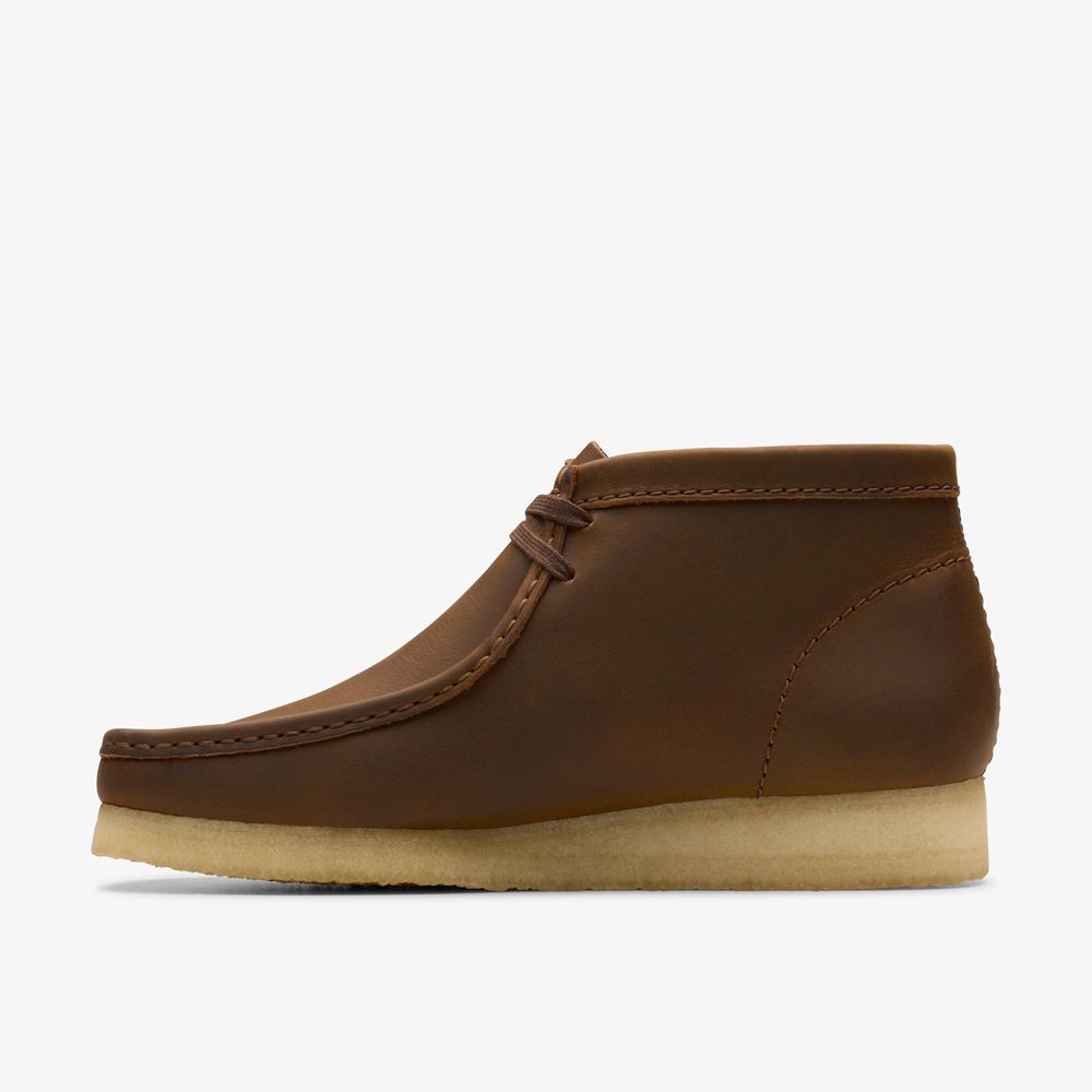 Brown Clarks Men's Wallabee Boots | 954DPUTQF