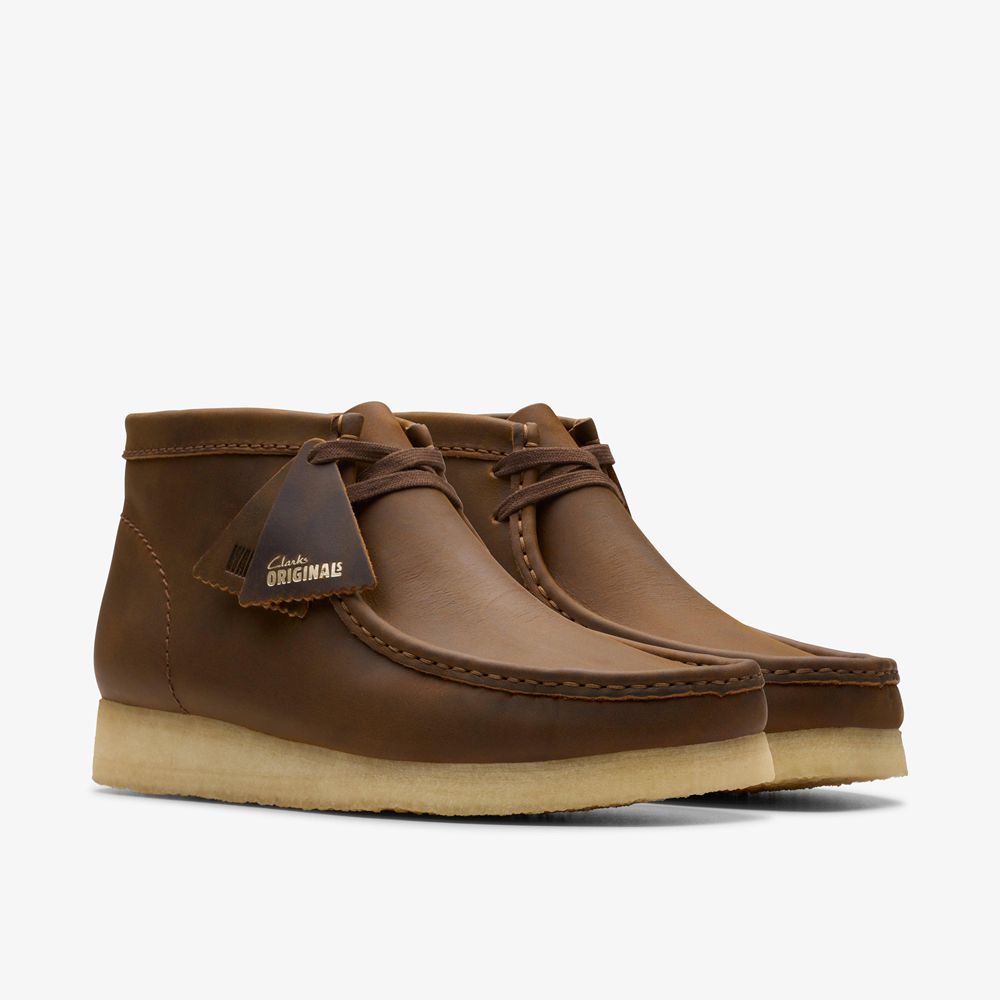 Brown Clarks Men's Wallabee Boots | 954DPUTQF