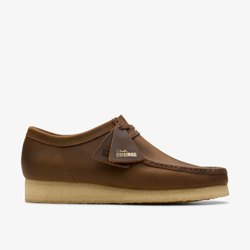 Brown Clarks Men\'s Wallabee Slip On Shoes | 251HBTSEL