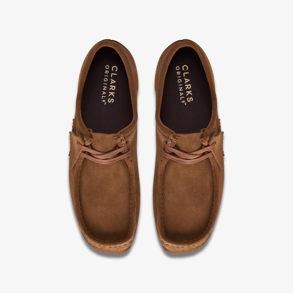 Brown Clarks Men's Wallabee Slip On Shoes | 957VOXZSQ