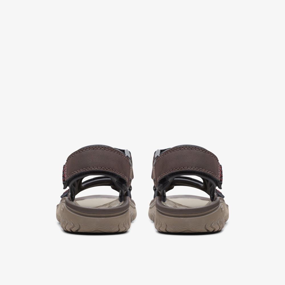 Brown Clarks Men's Wesley Bay Flat Sandals | 650NZUETO