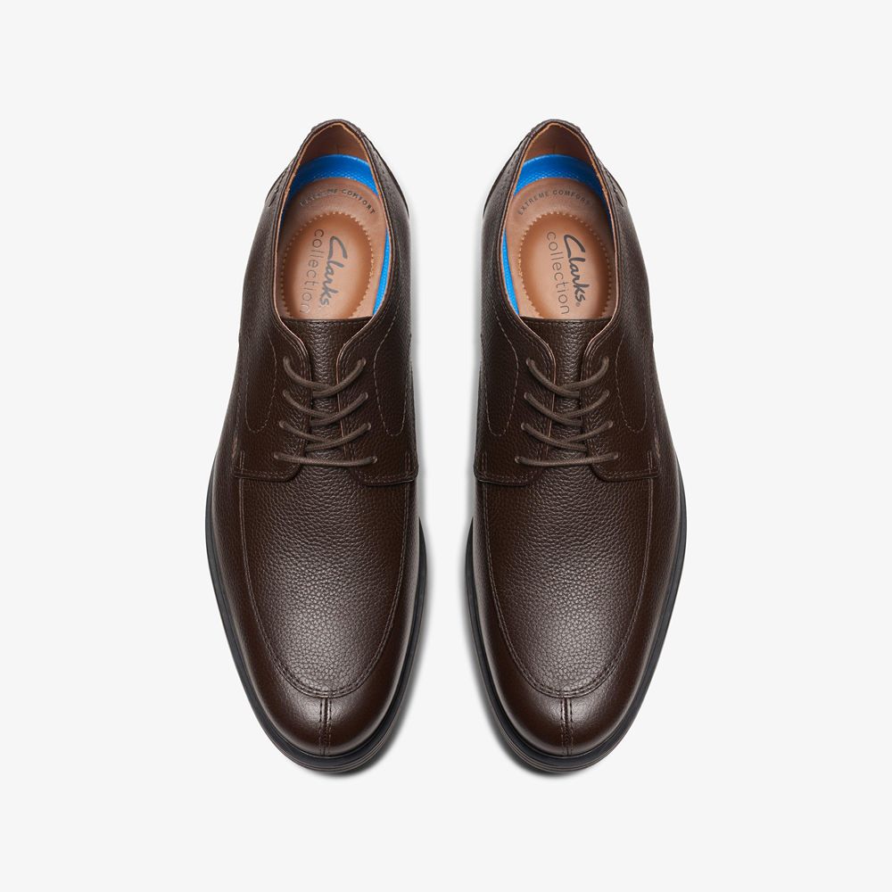 Brown Clarks Men's Whiddon Apron Oxfords | 913VTRSLA