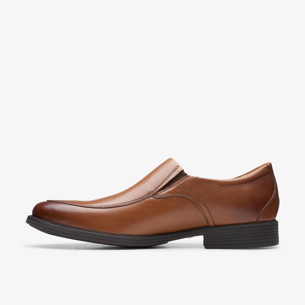 Brown Clarks Men's Whiddon Step Loafers | 870BREZKU