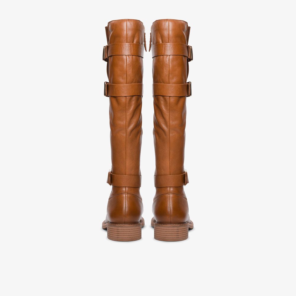 Brown Clarks Women's Cologne Up Knee High Boots | 973HKBCYU