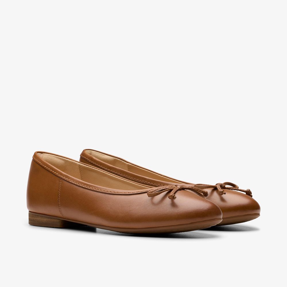 Brown Clarks Women's Fawna Lily Ballet Flats | 963IHKRGA