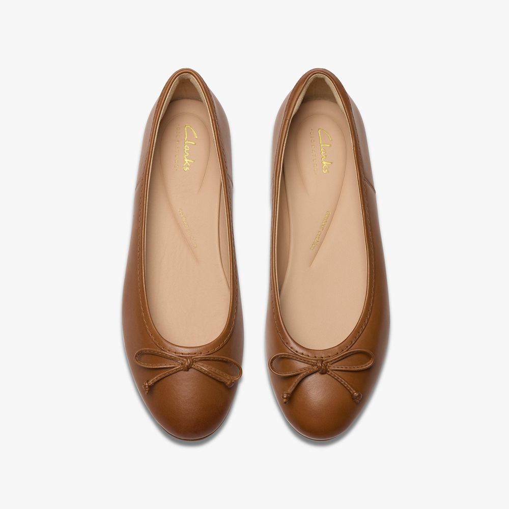 Brown Clarks Women's Fawna Lily Ballet Flats | 963IHKRGA