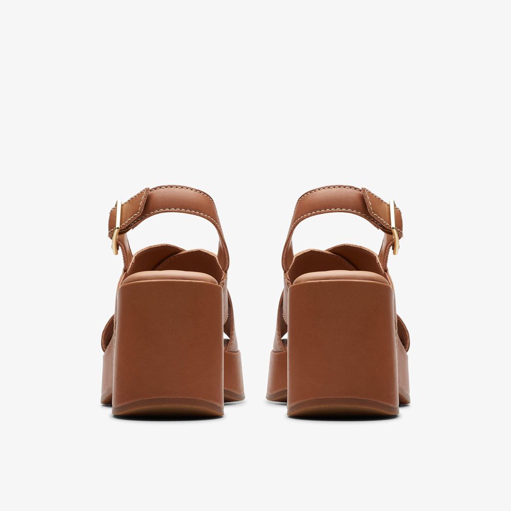 Brown Clarks Women's Manon Wish Wedge Sandals | 315IAFUVM