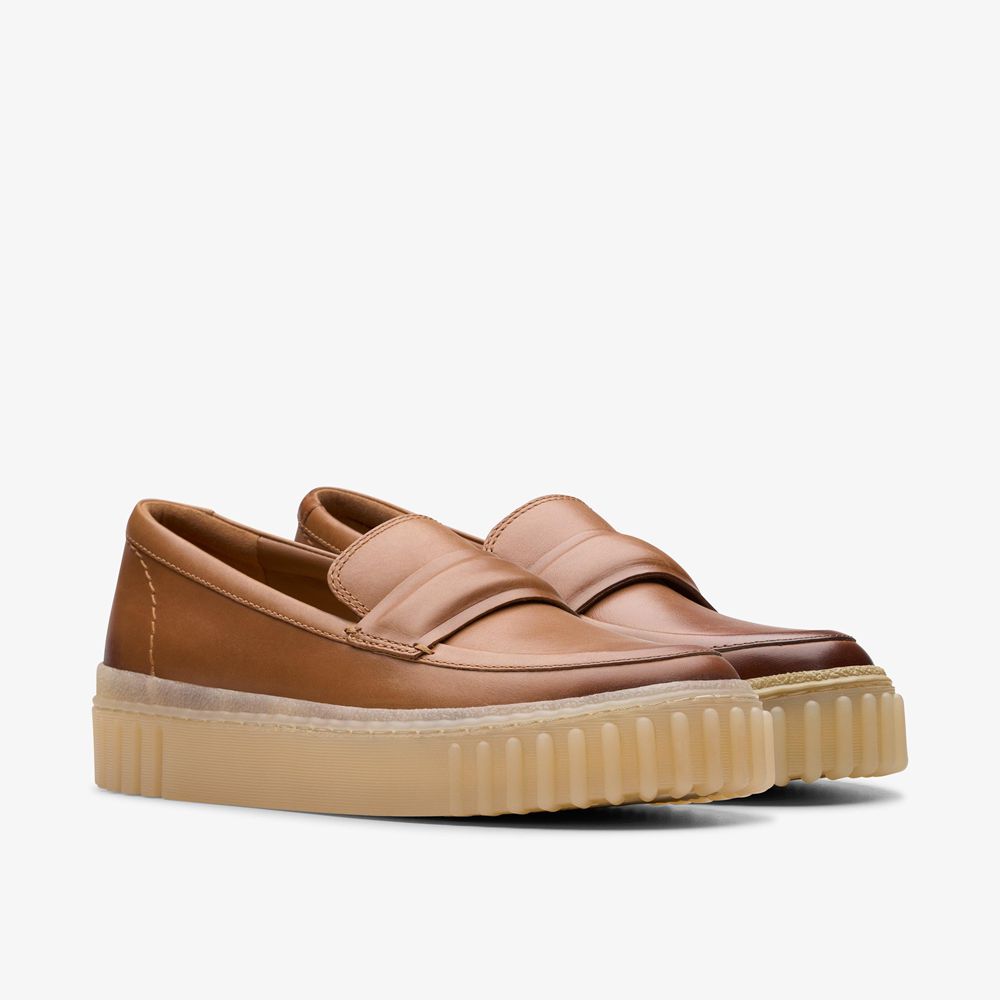 Brown Clarks Women's Mayhill Cove Loafers | 340BZWKNG