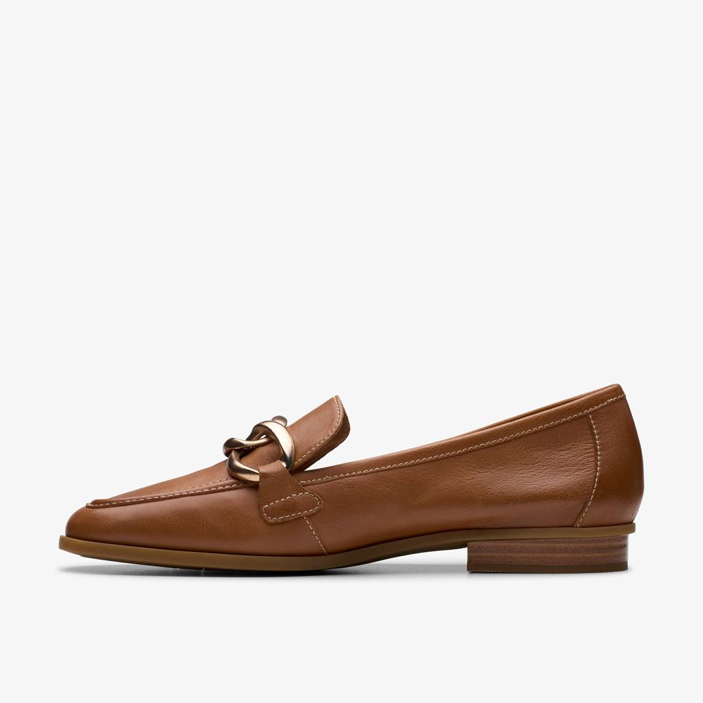 Brown Clarks Women's Sarafyna Iris Loafers | 286GJXBPC