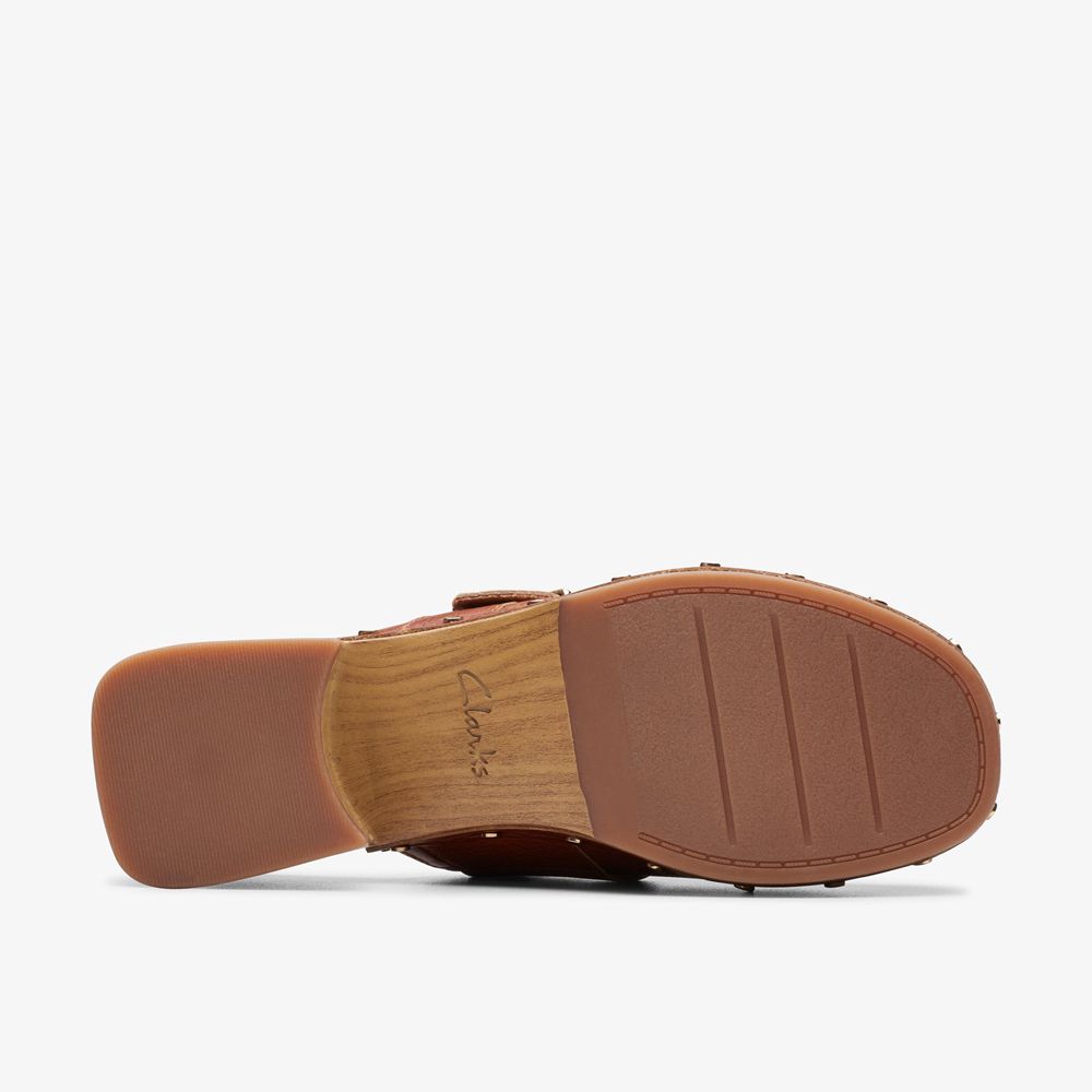 Brown Clarks Women's Sivanne Sun Mules | 260TXWAYE