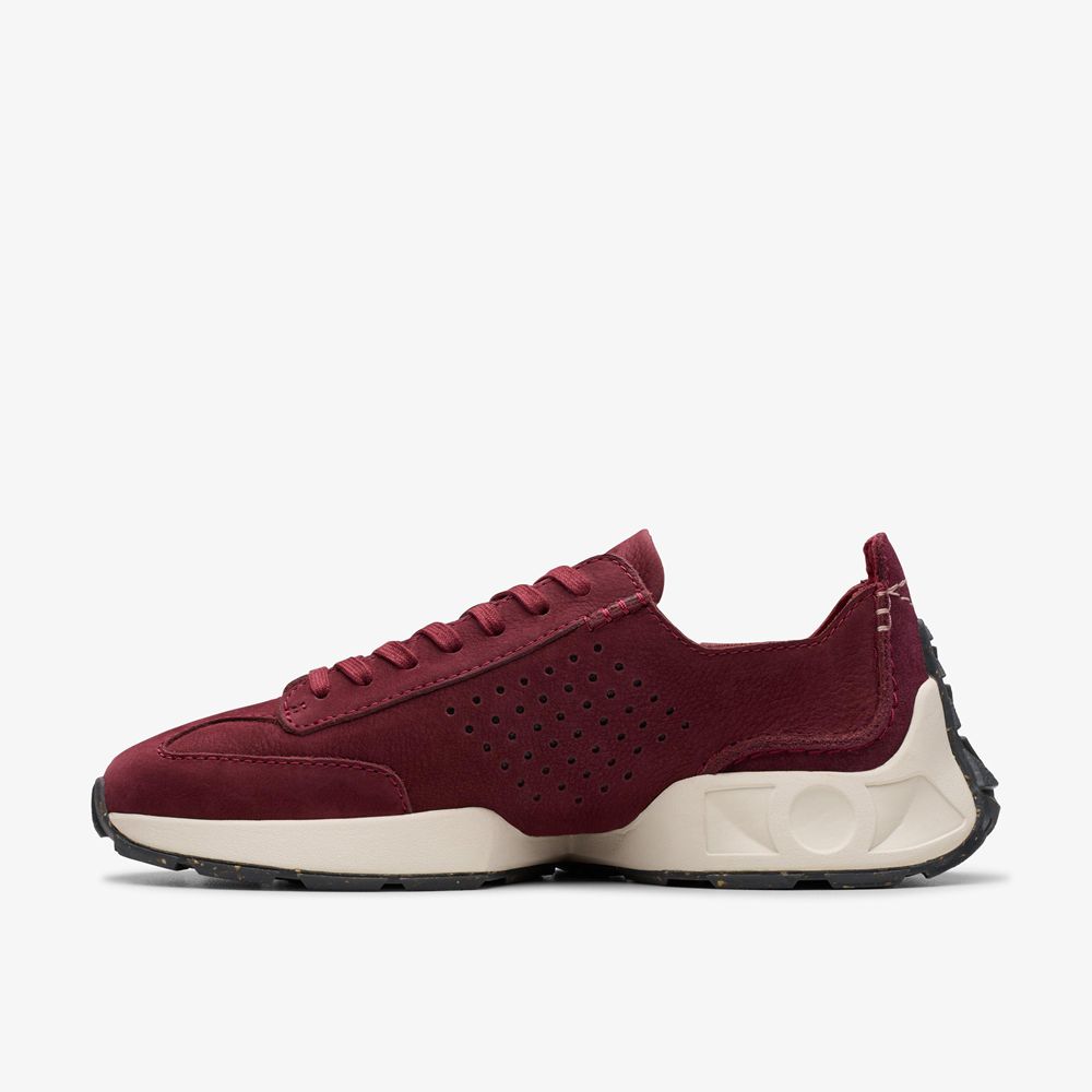 Burgundy Clarks Women's Craft Speed Sneakers | 751LCPSIF