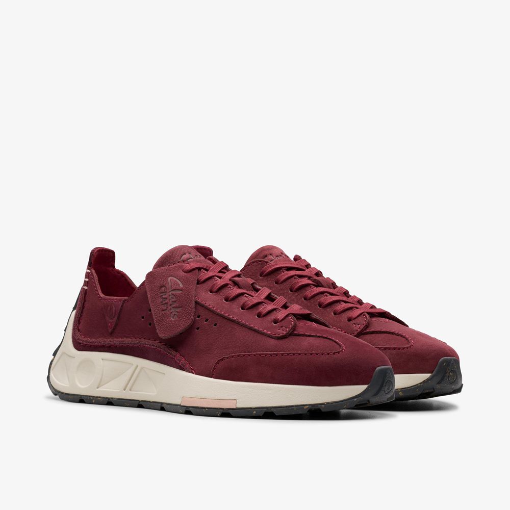 Burgundy Clarks Women's Craft Speed Sneakers | 751LCPSIF