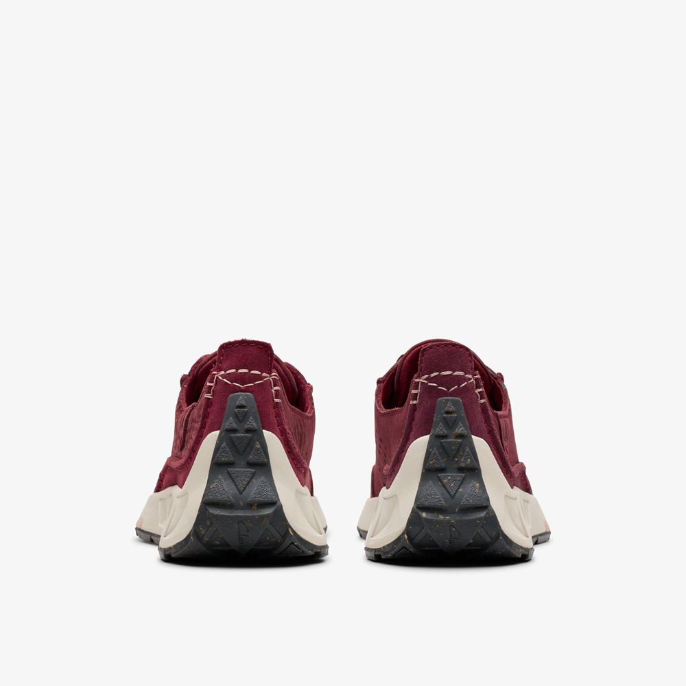 Burgundy Clarks Women's Craft Speed Sneakers | 751LCPSIF