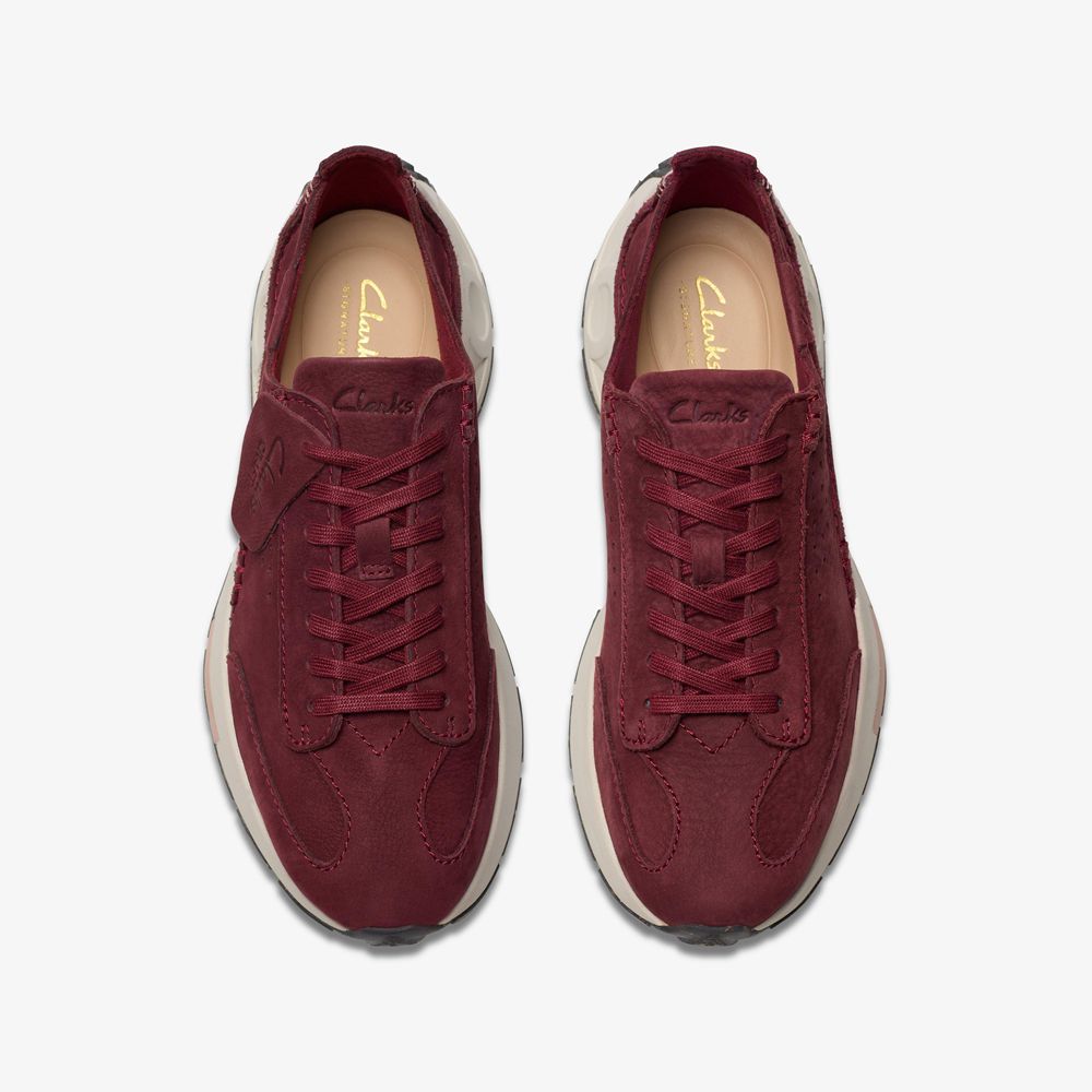 Burgundy Clarks Women's Craft Speed Sneakers | 751LCPSIF