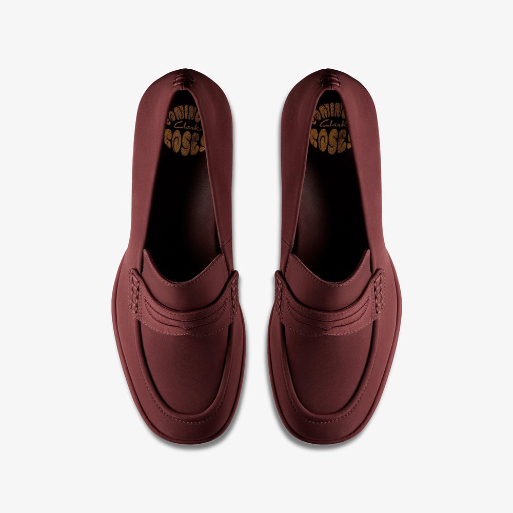 Burgundy Clarks Women's Martine Rose Loafer 2 Pumps | 870LAKRYE